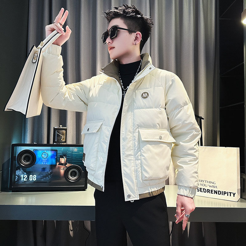 时尚款羽绒衣冬季潮牌羽绒棉服男痞帅棉衣工装棉袄子2023新款男士