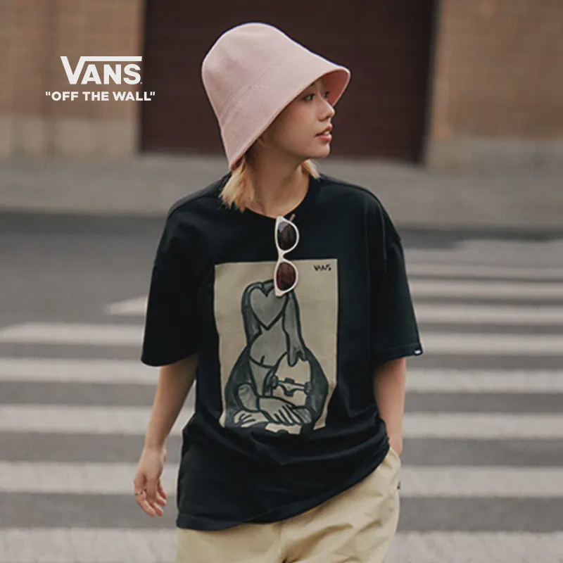 VANS范斯官方亚洲艺术家联名时尚印花休闲运动短袖T恤VN000J2VBLK