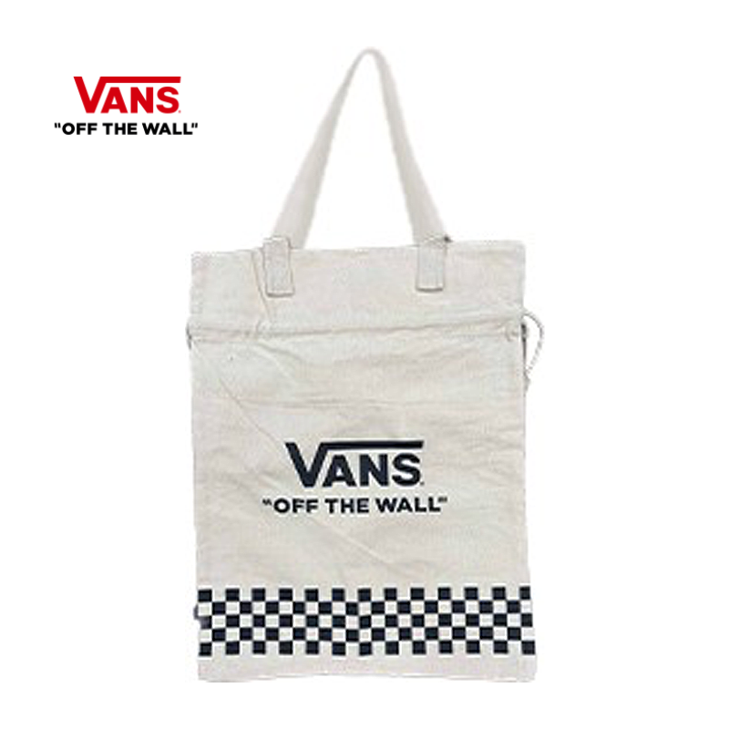 VANS时尚休闲黑白棋盘格购物袋