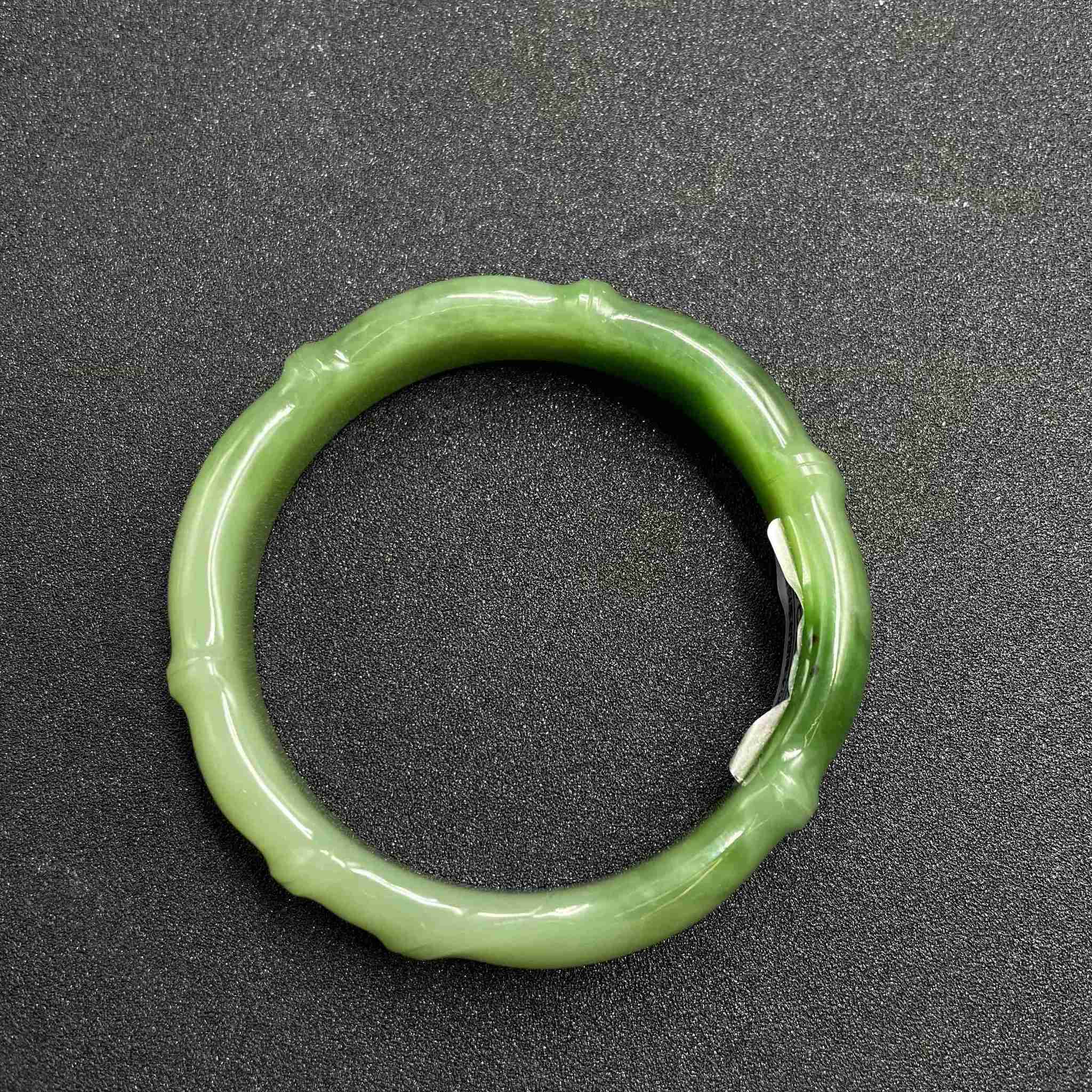 BY1228DCB371 俄罗斯碧玉竹报平安手镯  内径60