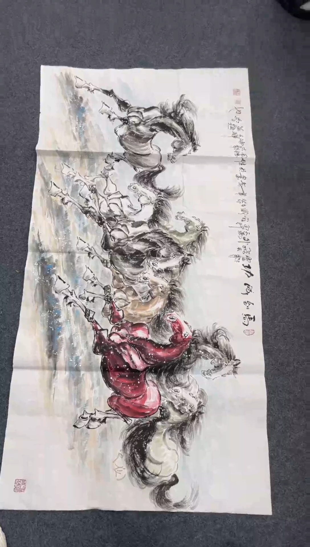 【闪购商品】绘画陈天祥 马 带视频 四尺的
