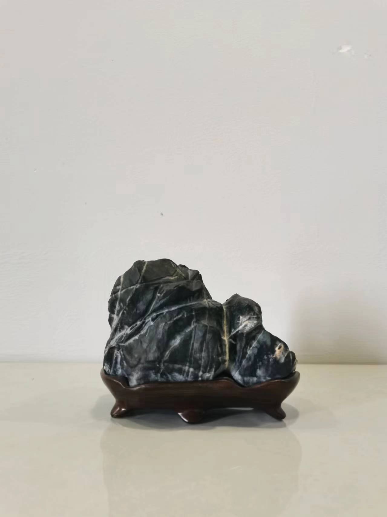 灵璧石摆件家居客厅玄关博古架摆件