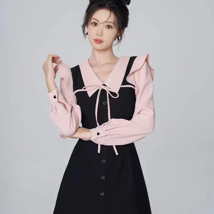 火火女装  连衣裙  (NO退NO换）春季 时尚 气质 甜美  拼接   撞色