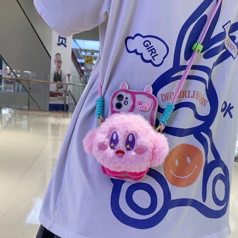 【钱包款背夹-不带壳】卡比手机背夹卡通斜挎手机链不挑手机型号