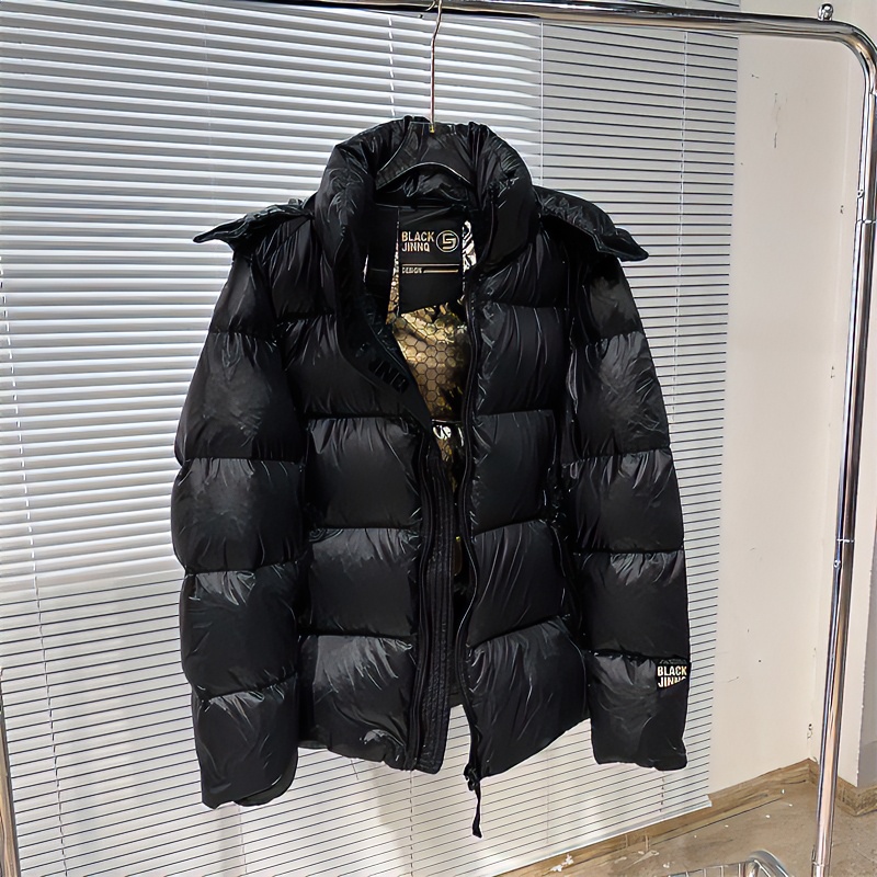 羽绒服黑金短款免洗羽绒服女2023年冬季新款加厚爆款羽绒服面包款