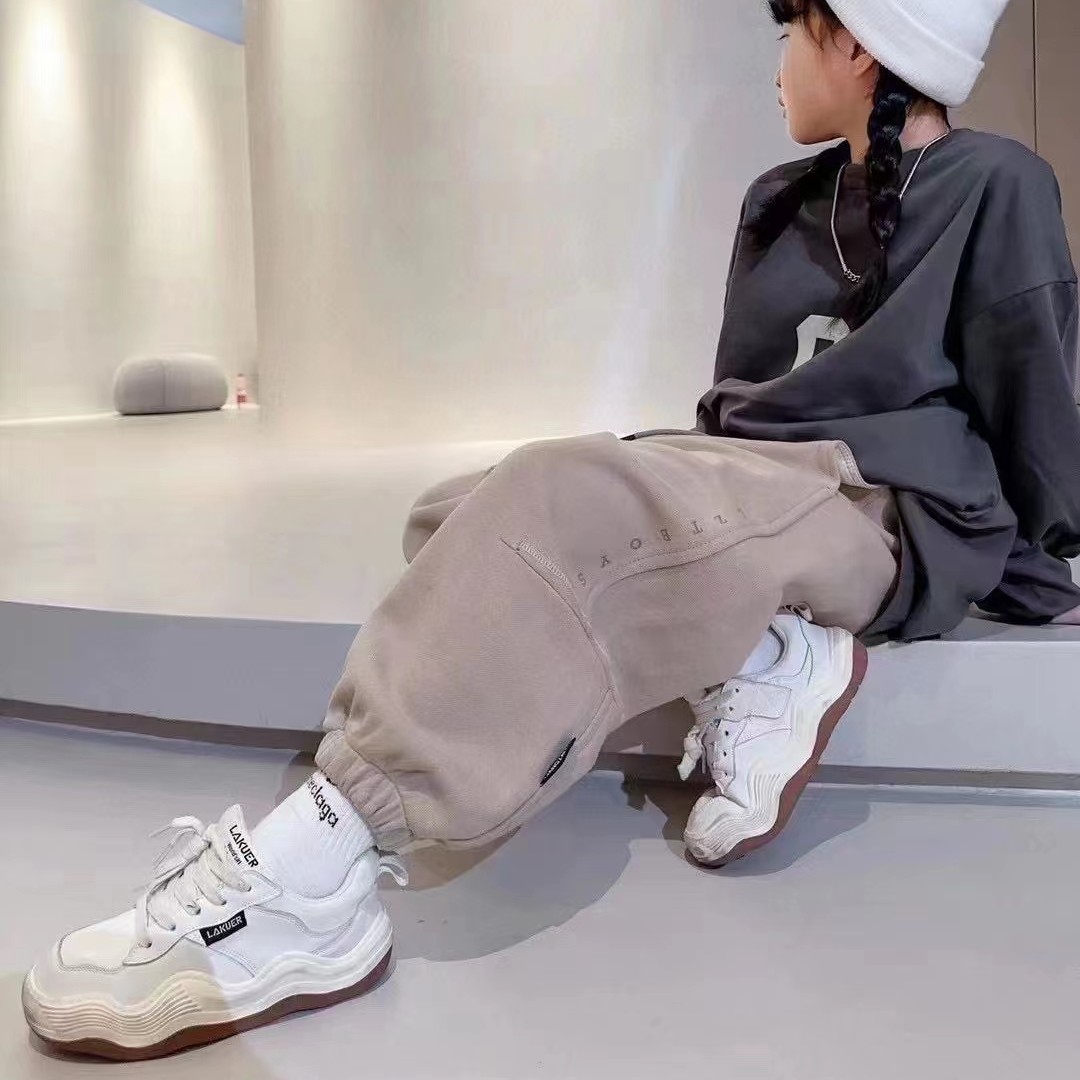 春秋时尚宽松百搭儿童休闲裤韩版春款秋季秋款