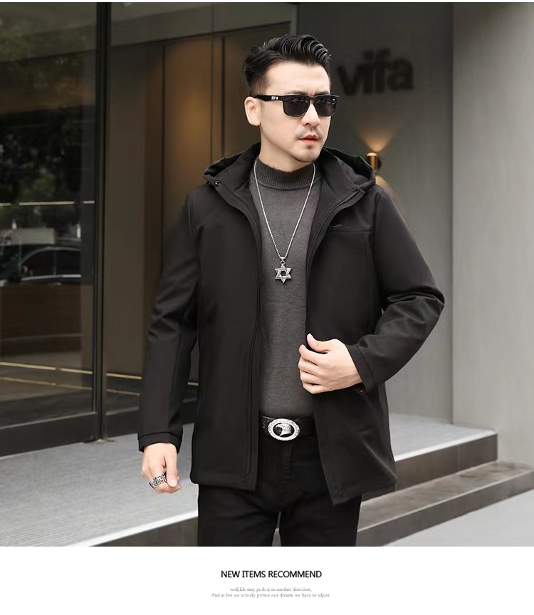 2024新款男装男款派克服净面版活里活面御寒保暖加厚