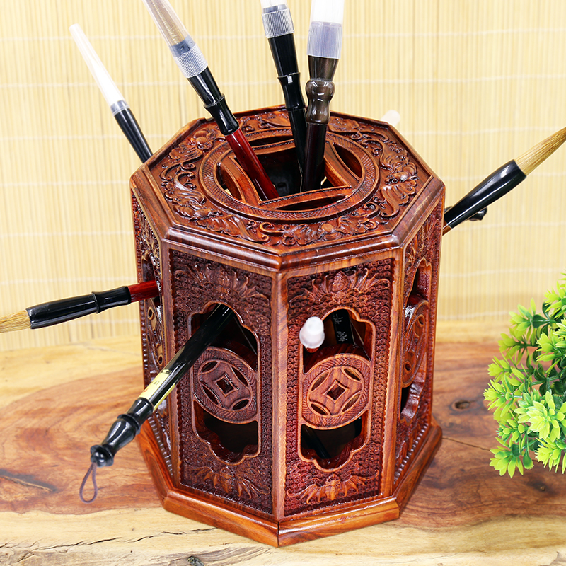 八方来财 五福临门 多孔笔筒 摆件茶壶绿植底座 多用途（库存极少）