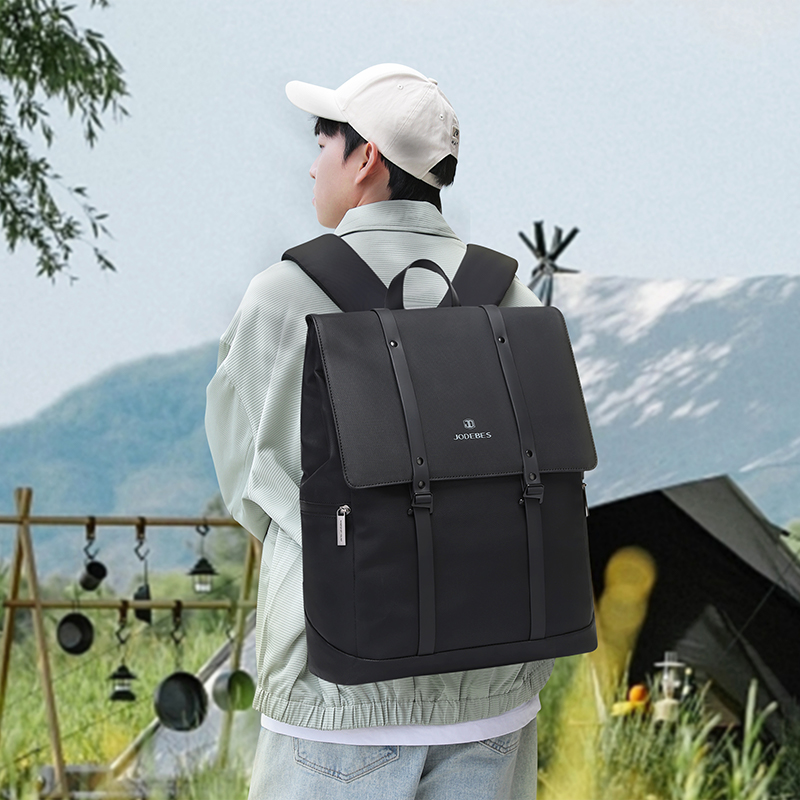 【阳光8点-袁班长同款】商务电脑大容量护脊防水双肩包#JD-20178