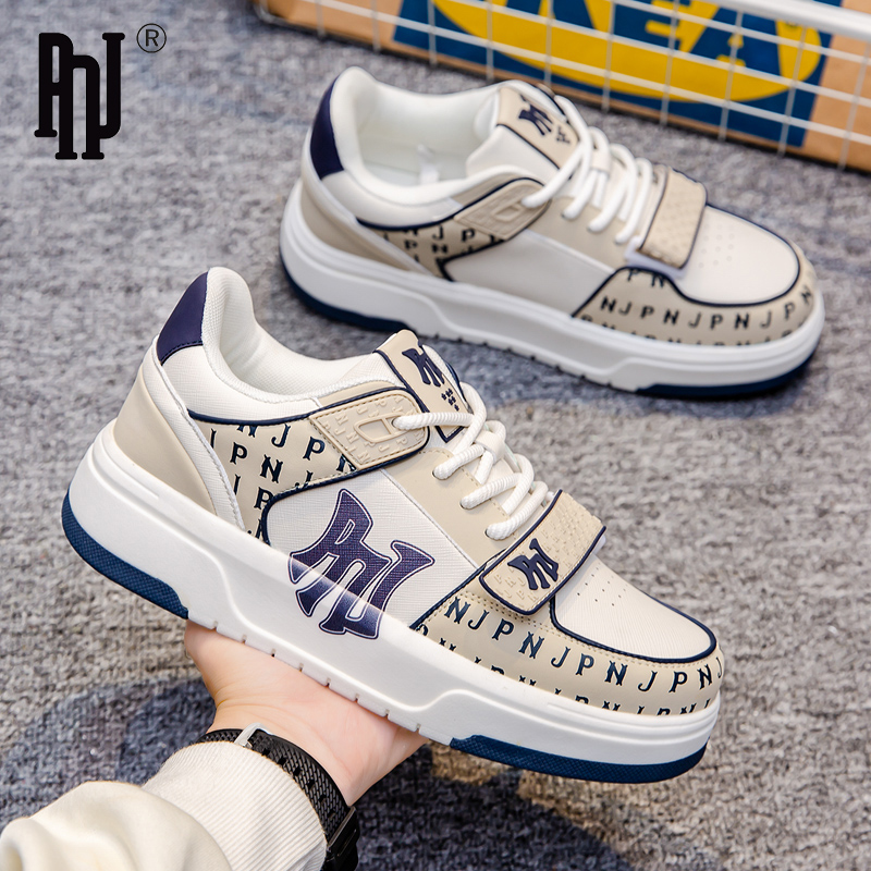 PNJ时尚情侣板鞋潮流百搭男女同款休闲鞋爆米花厚底增高鞋PF189