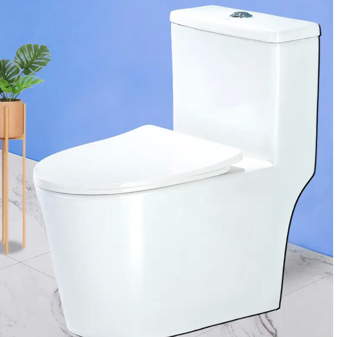 Mona Lisa/蒙娜丽莎新款大口径高温瓷大冲力防堵家用虹吸式马桶