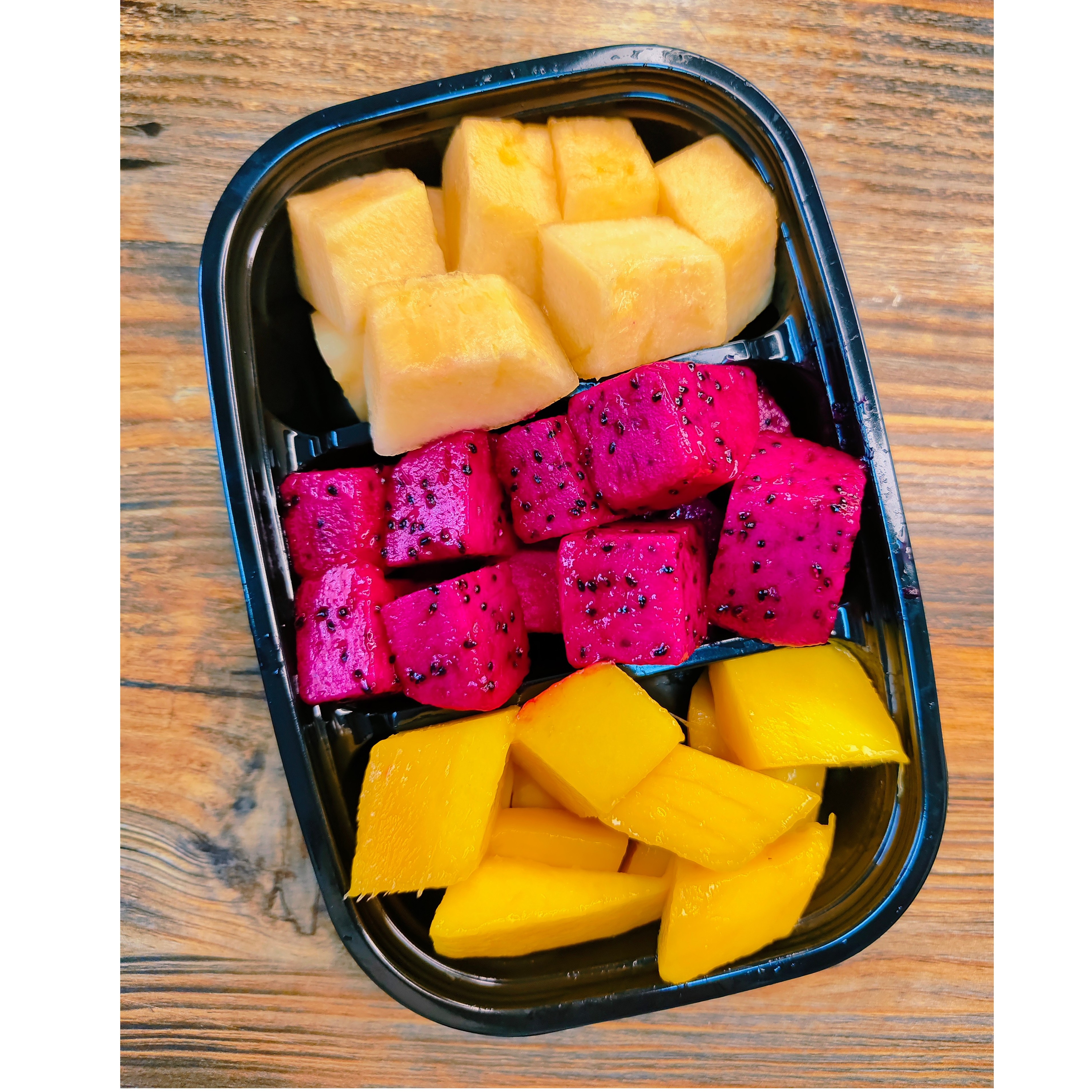 【水果大王果切】哈密瓜+火龙果+芒果约330克