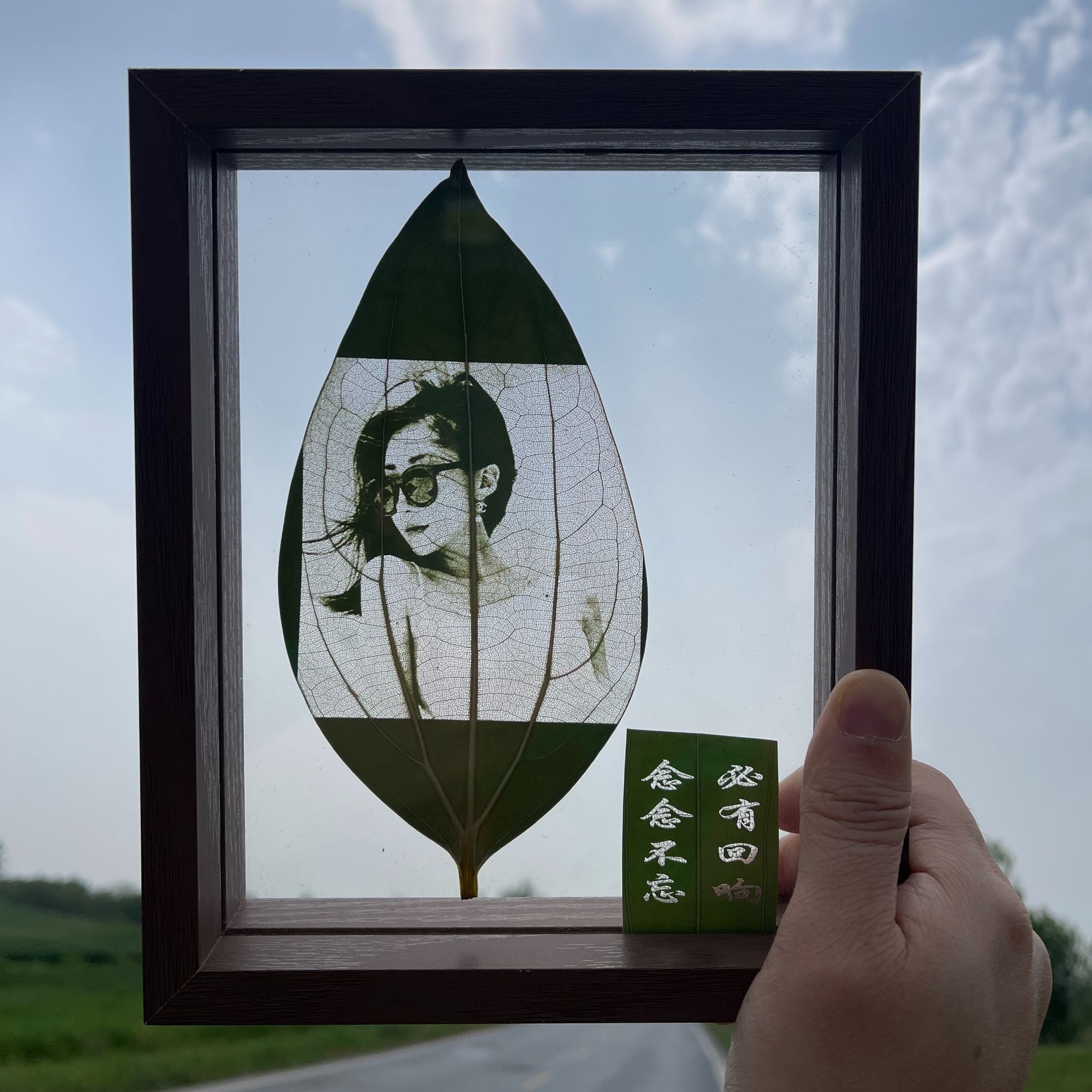 叶雕定制双面玻璃生日礼物精美礼物送老婆送爱人必备创意小礼物