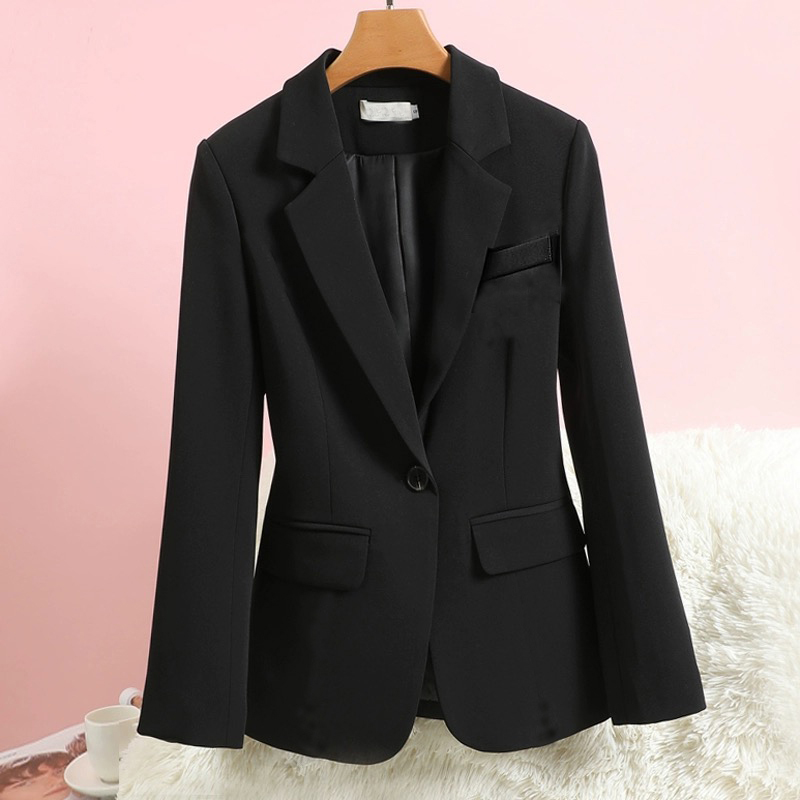 黑色新款职场简约西装女外套西服外套显瘦韩版高级感小个子上衣