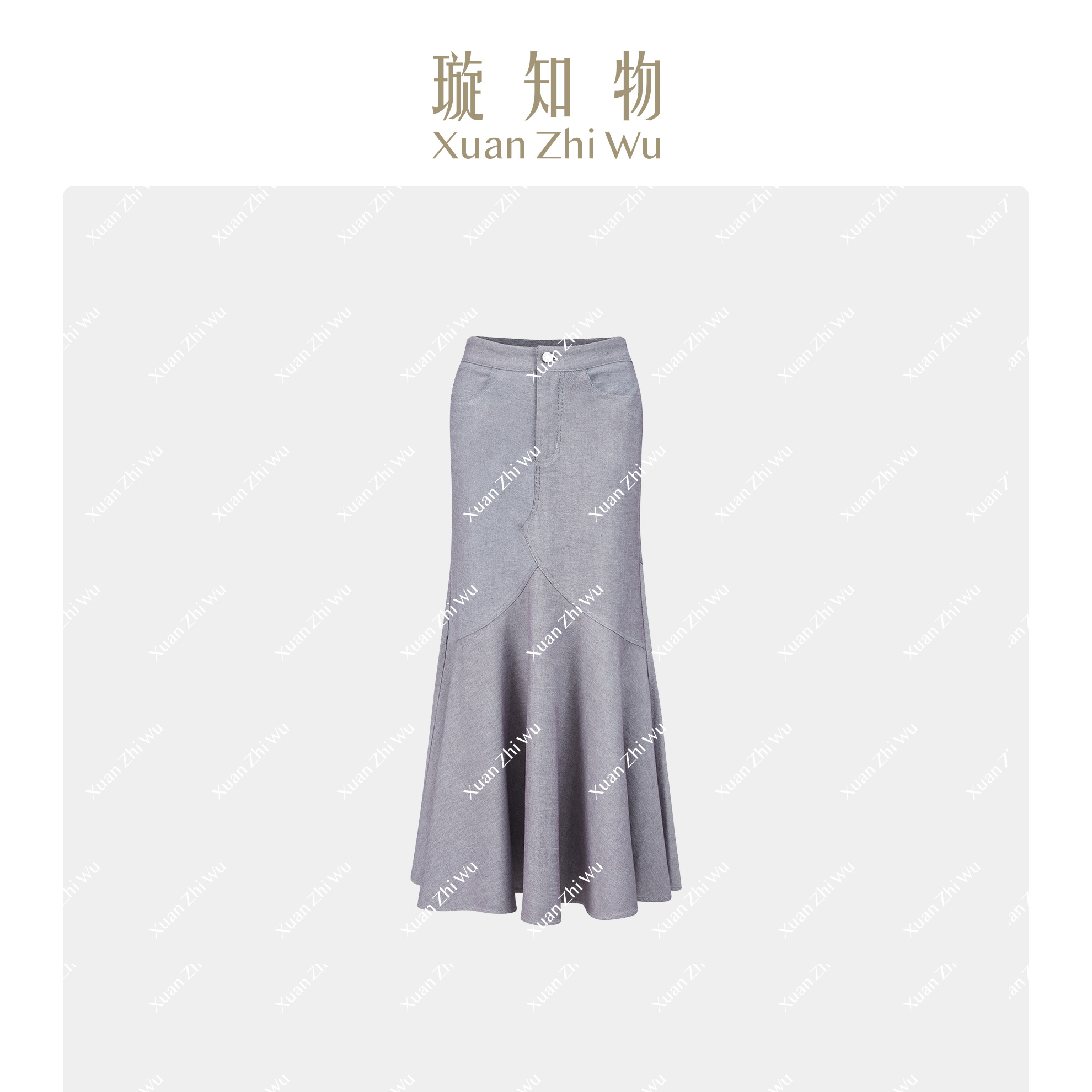 璇知物「Xuan」雨蝶半裙 气质轻奢复古潮流女装半身裙王璇原创设计