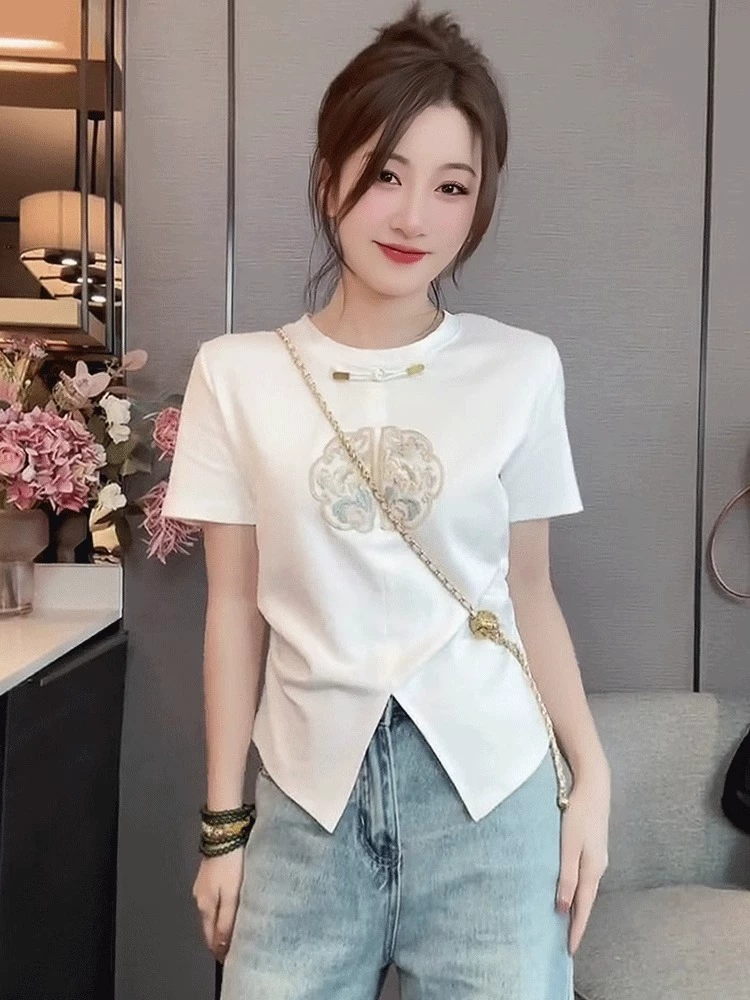 爱上妮女装 直播链接  t恤显瘦夏季