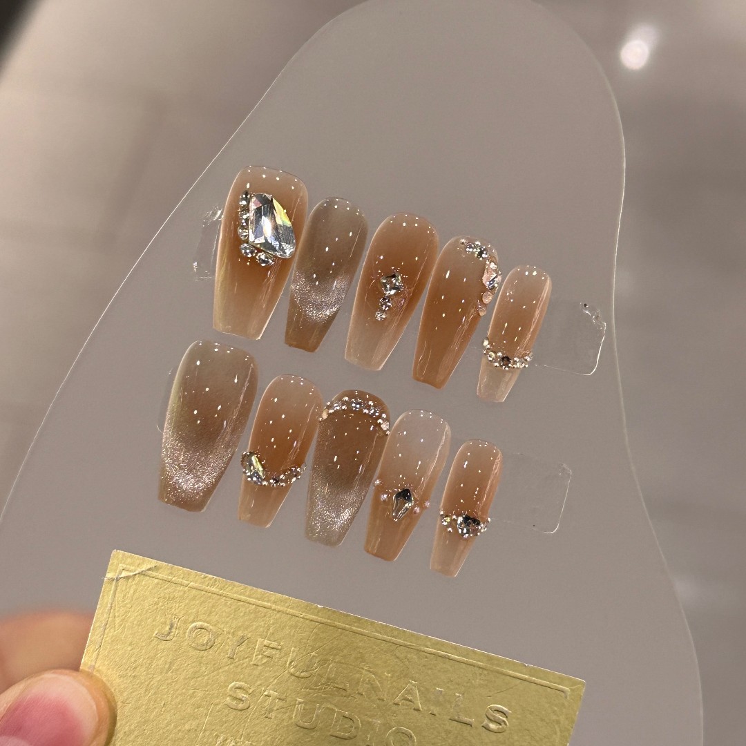【微醺】手工定制穿戴甲气质秋冬显白指甲贴肤色百搭穿戴甲不浮夸
