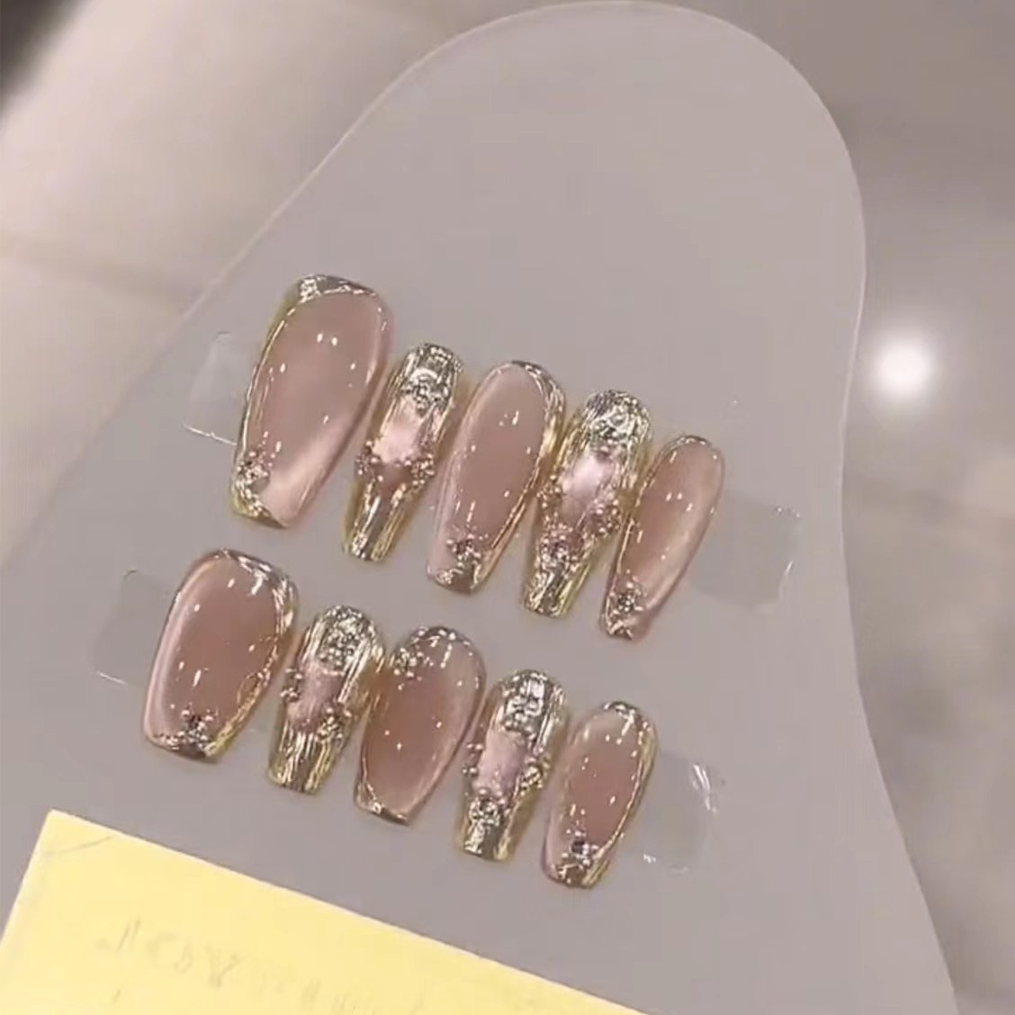 【奇迹喵喵】手工定制穿戴甲秋冬显白指甲贴光疗甲美甲贴片