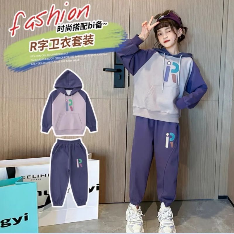 女童秋装套装2023新款洋气时髦儿童秋季大童炸街春秋网红运动卫衣