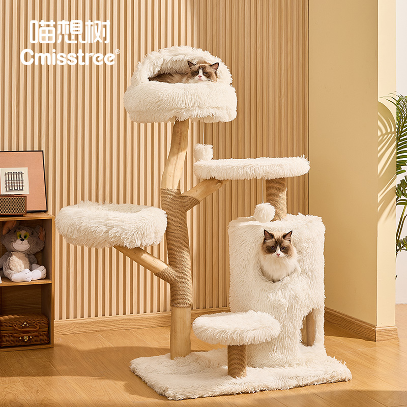 Cmisstree/喵想树云端实木大型猫爬架猫窝猫树一体 四季通用猫窝