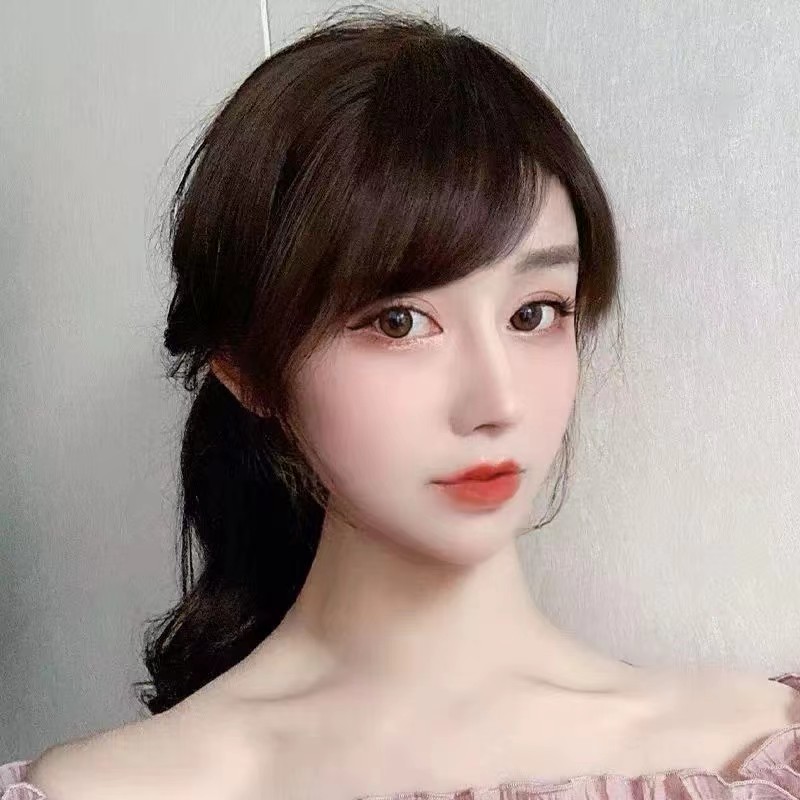 刘海假发女真发斜刘海假发片逼真空气假刘海隐形无痕齐刘海假发片