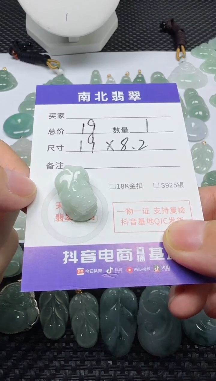 【闪购商品】翡翠颈饰未镶嵌 貔貅