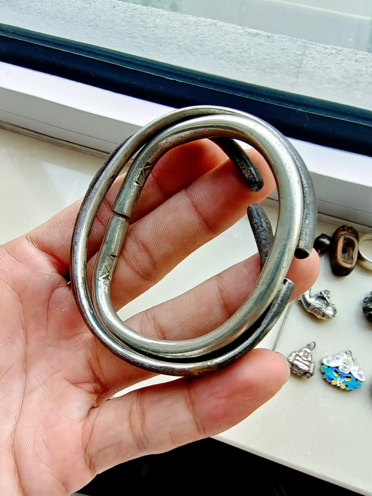 足银手镯 直播间链接请勿私拍