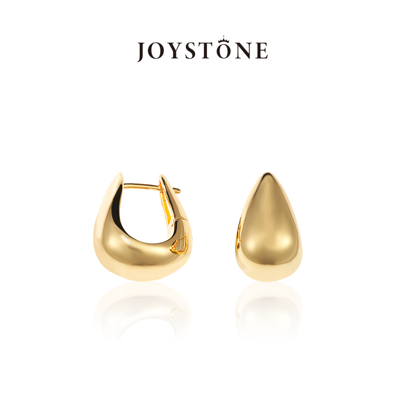 Joystone 铜合金耳饰 【李一桐同款】罗马穹顶耳钉女 欧美时尚简约