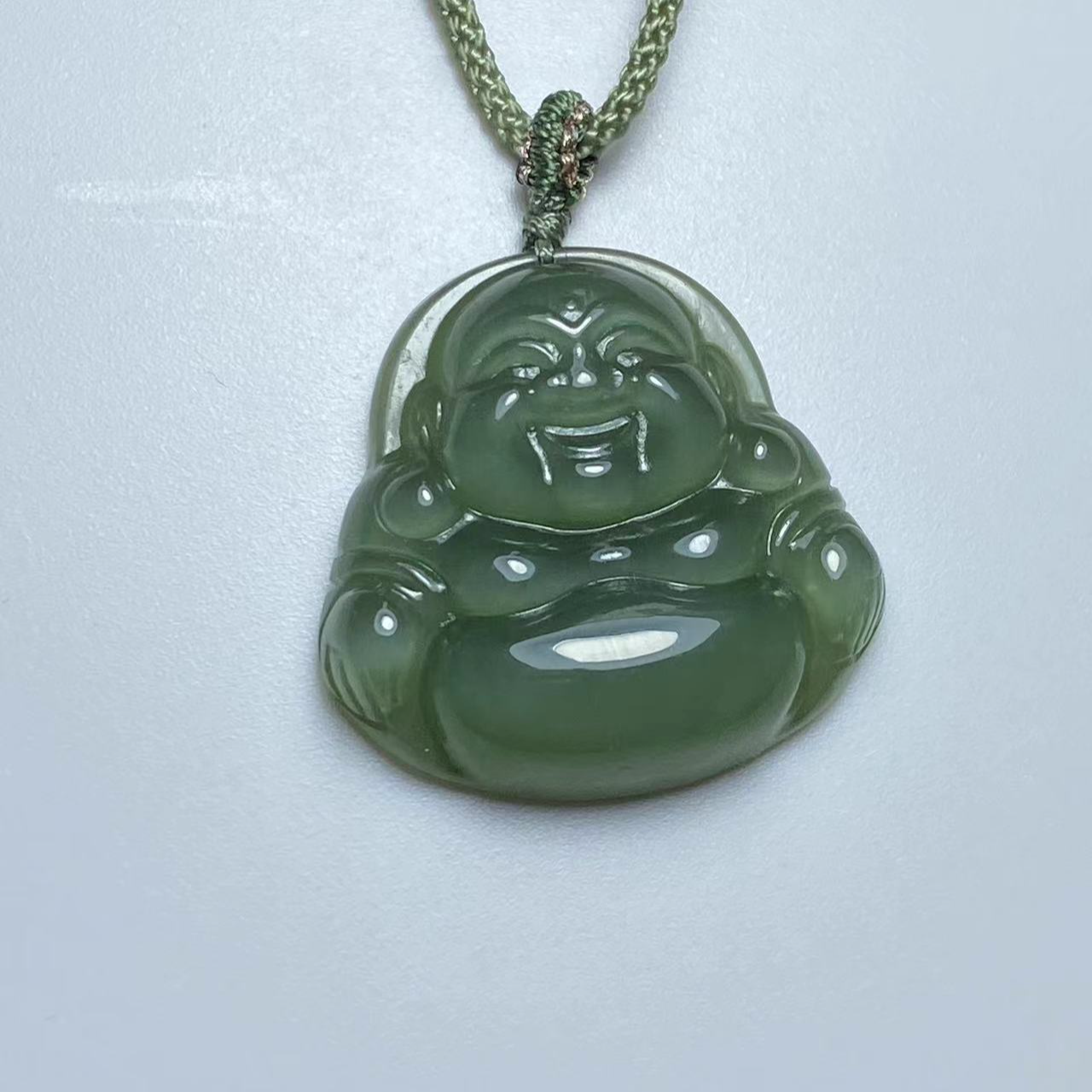 和田玉猫眼碧玉佛公吊坠多样性发货