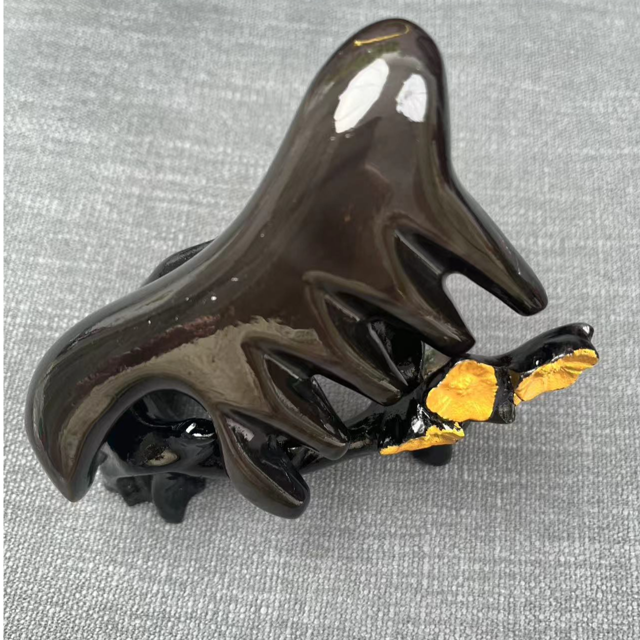 精品纯手工加厚牛角经络梳