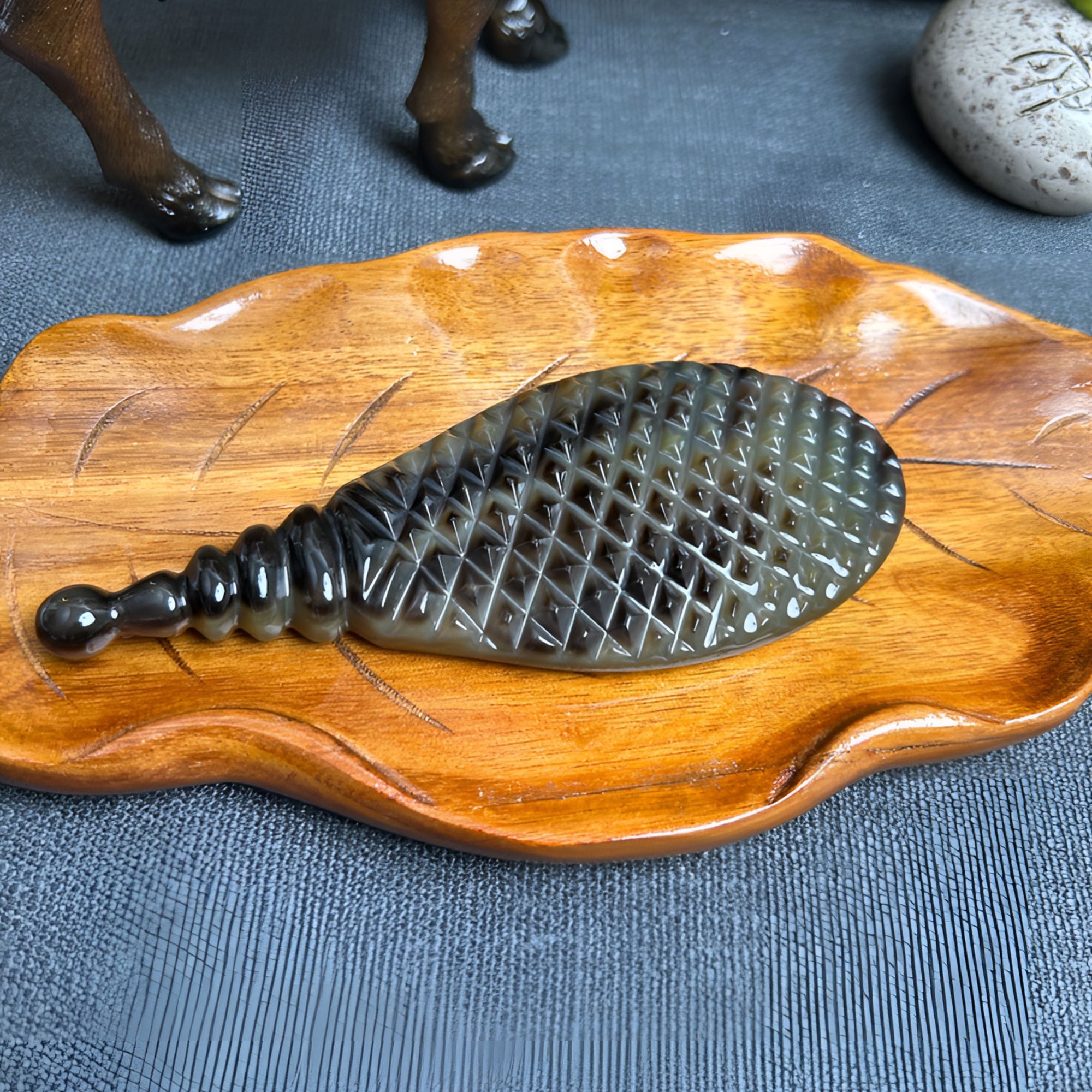 心意梳坊白水牛角脸刷