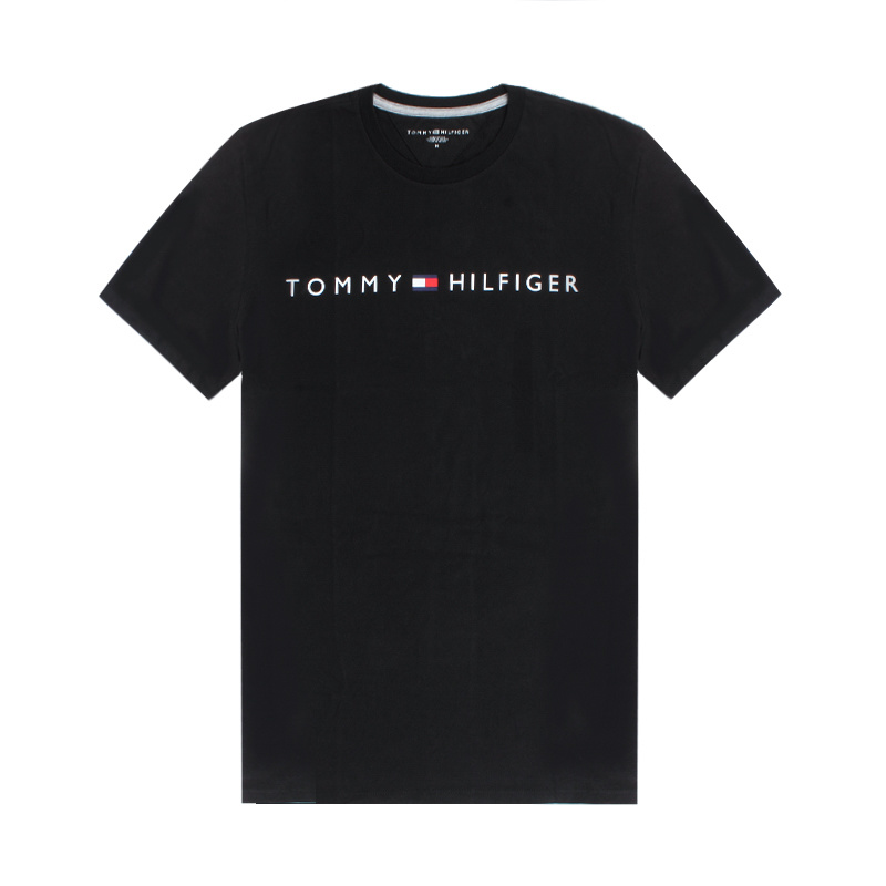 【现货】Tommy 男士胸前长条字母logo圆领短袖T恤  香港直邮