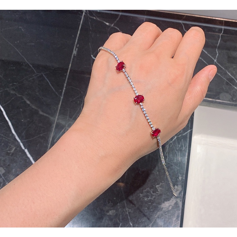 铜合金合成锆石手链 红刚百搭气质轻奢设计感手链ZS043-2360