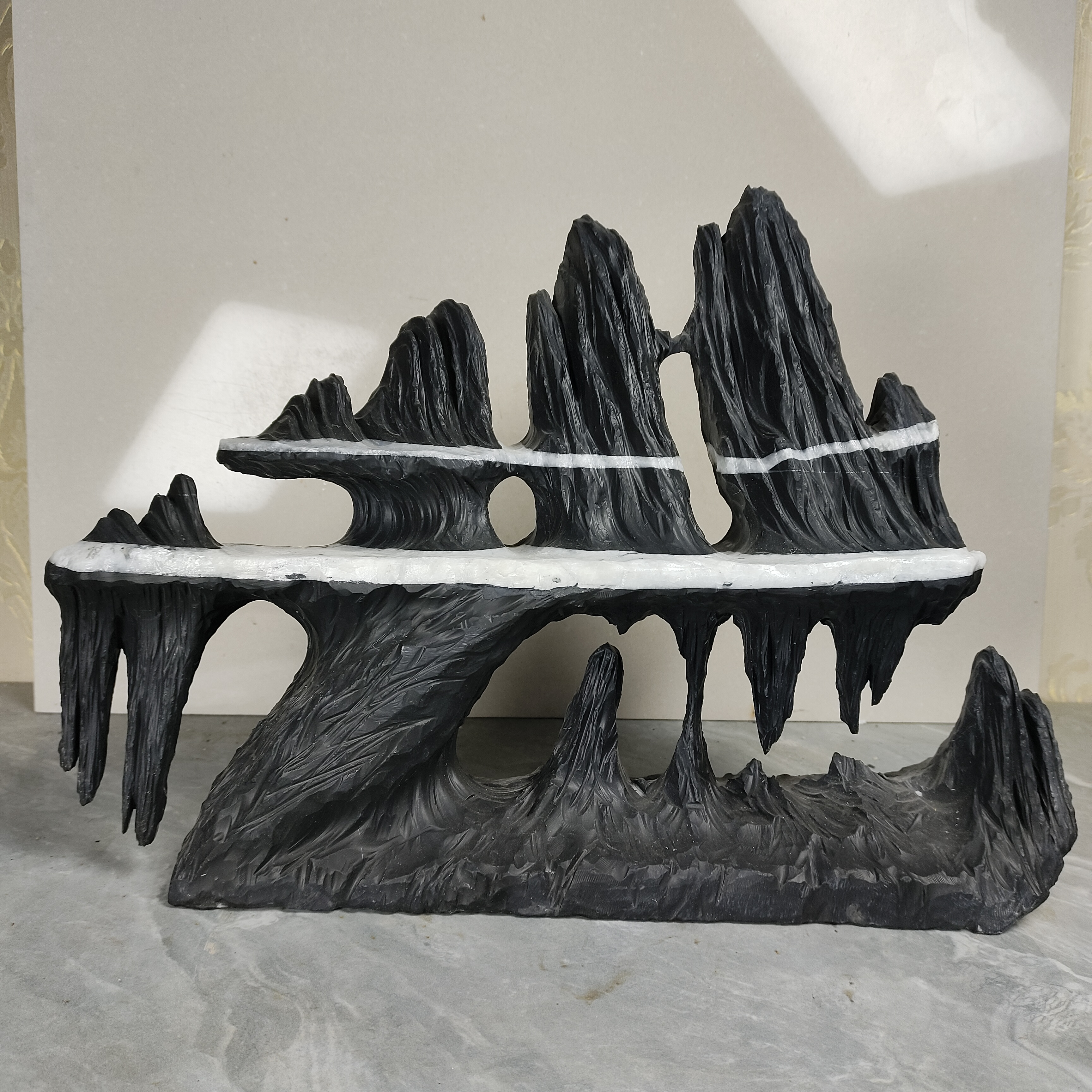 灵璧石摆件，鱼缸造景，景观石，山峰摆件，奇石，石头，花盆，原石