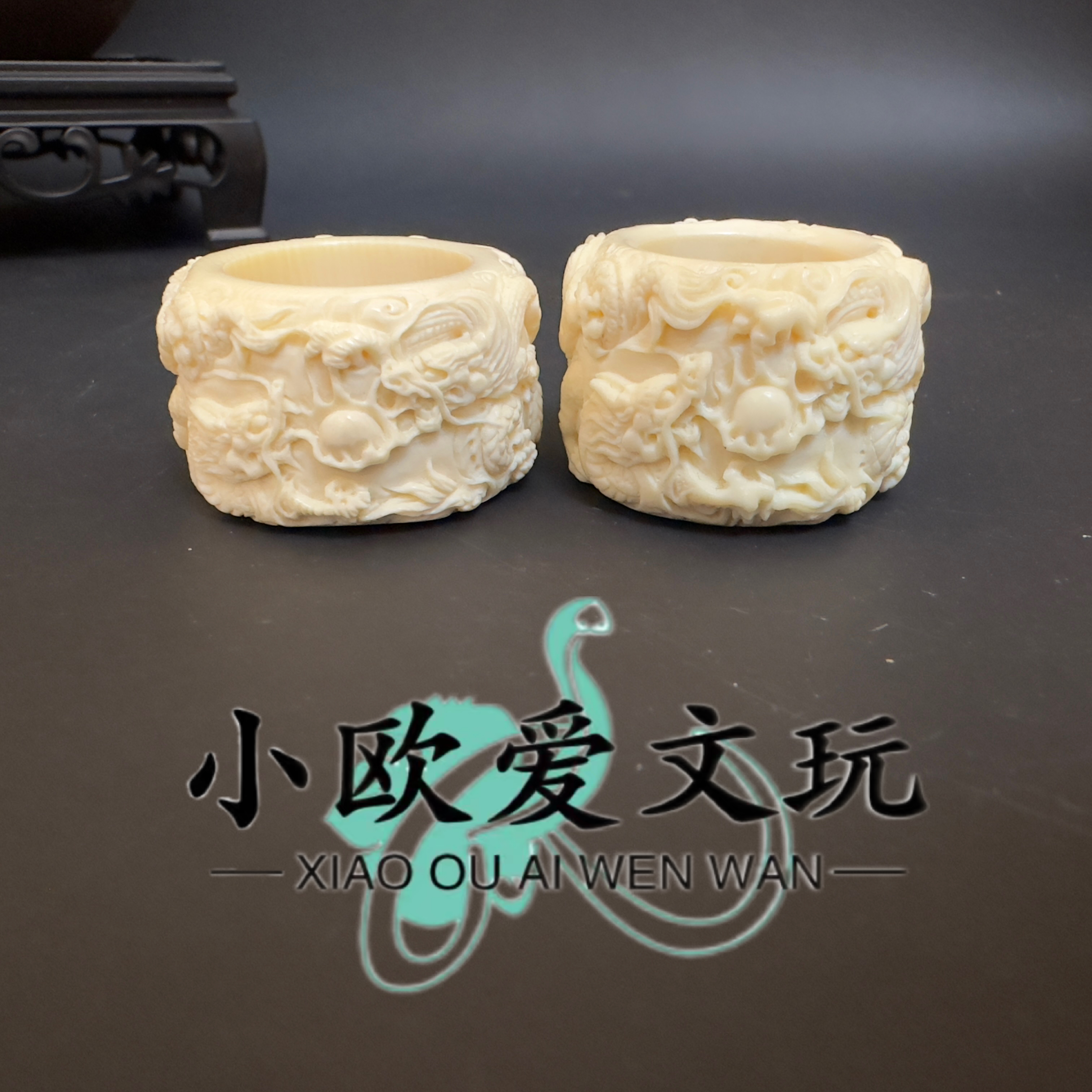 【小欧爱文玩】A1242精品猛犸五龙扳指