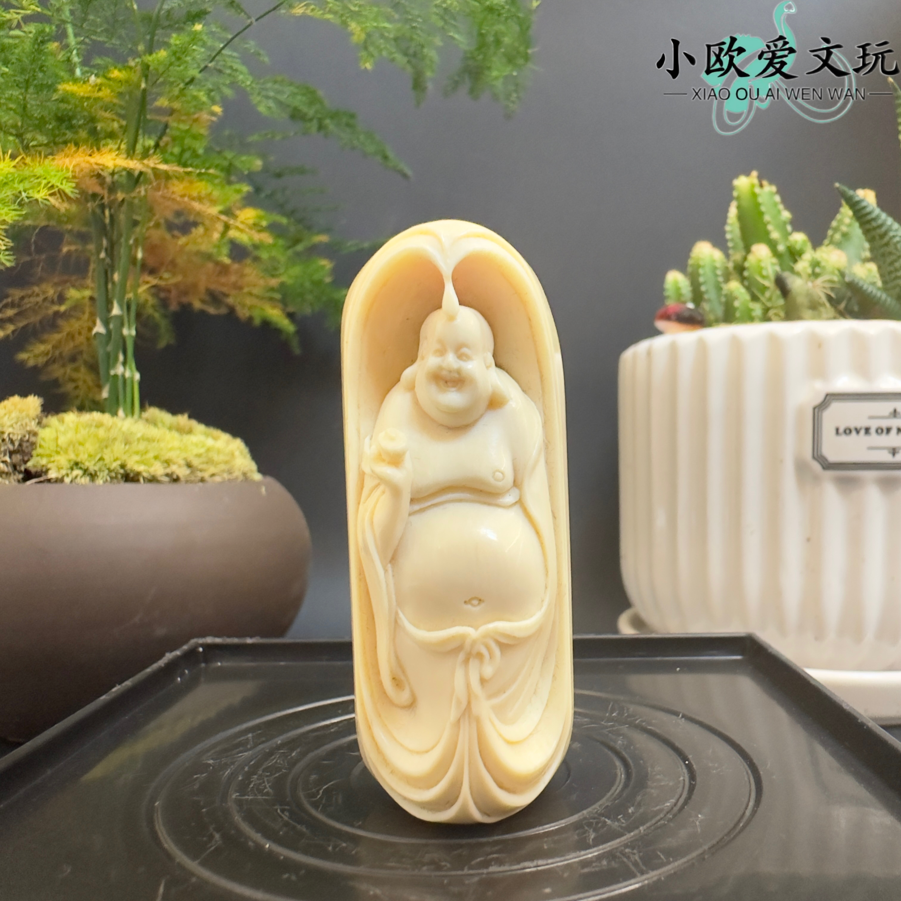 【小欧爱文玩】M1321精品猛犸牙弥勒佛
