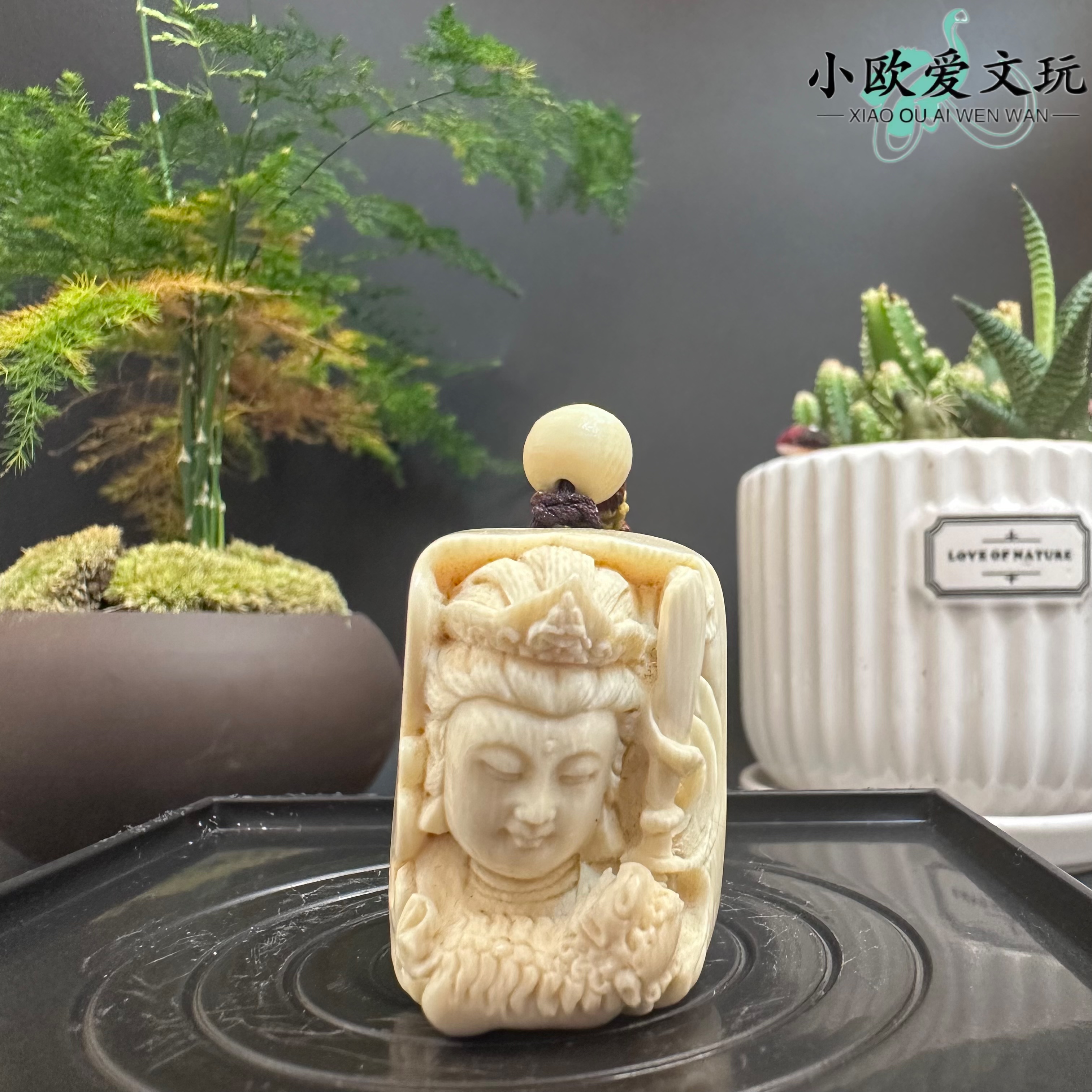 【小欧爱文玩】M1317精品猛犸牙文殊菩萨