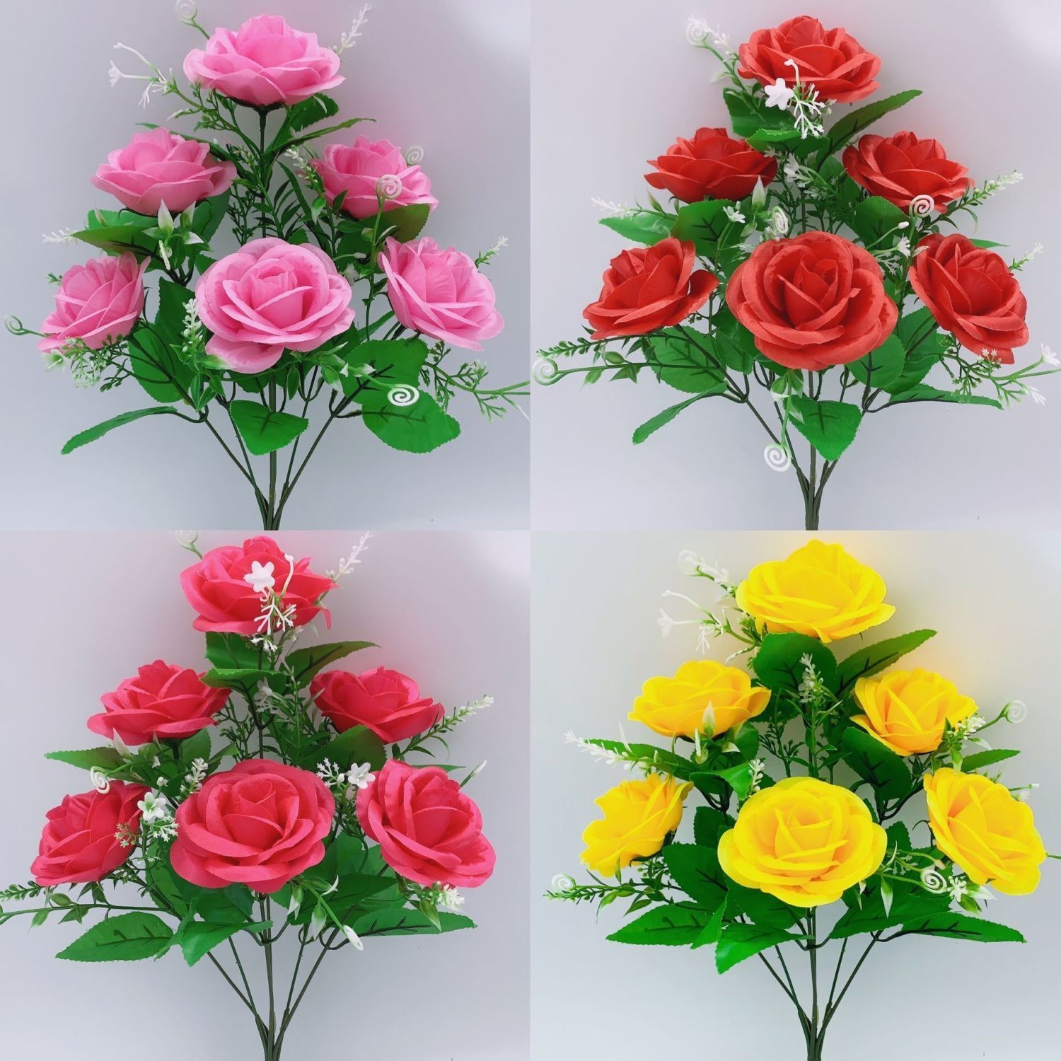 新疆包邮仿真花假花塑料花玫瑰花绢花客厅桌面摆件装饰花艺手捧花