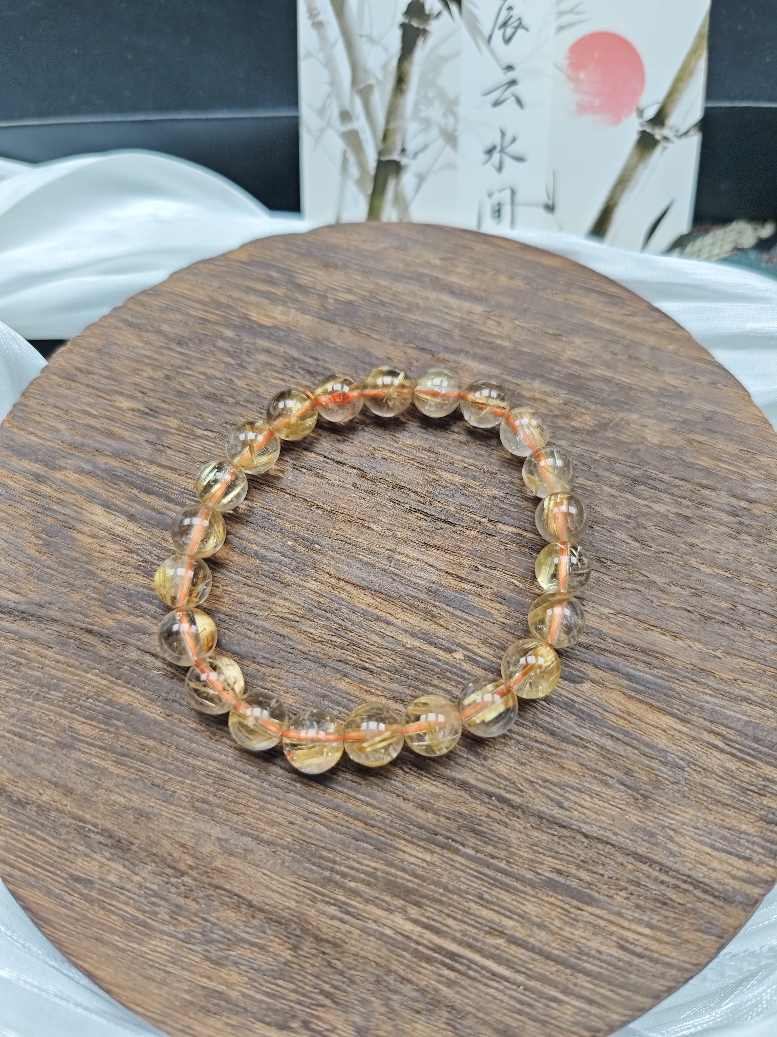 黄发晶单圈手串8.5mm