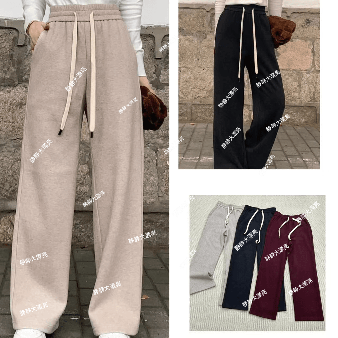 【镇店之宝】静静推荐 新款百搭加厚双面洋毛窄板直筒裤22c1991