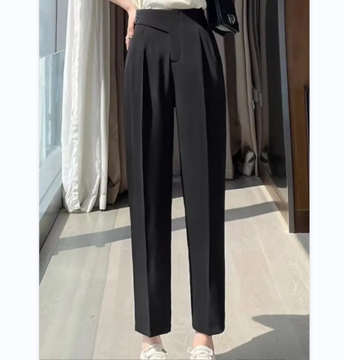  8097#侧边两扣款休闲西裤女显瘦（微瑕不tui）