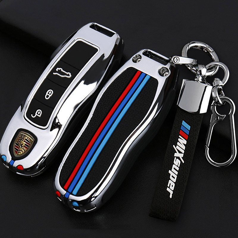 39适用保时捷Panamera帕拉梅拉卡宴包Macan车钥匙套718Taycan扣男