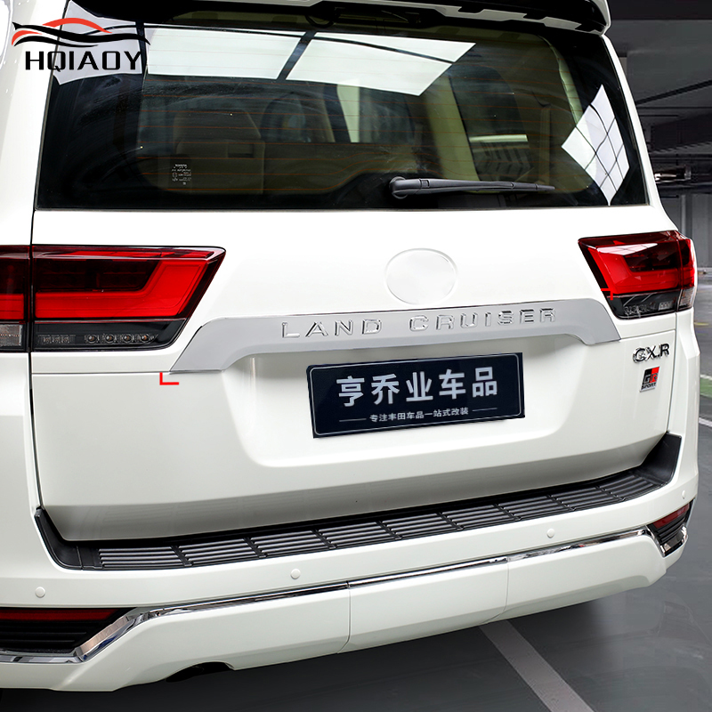适用22-25款兰德酷路泽改装高配后护板陆巡LC300尾门装饰条车牌框