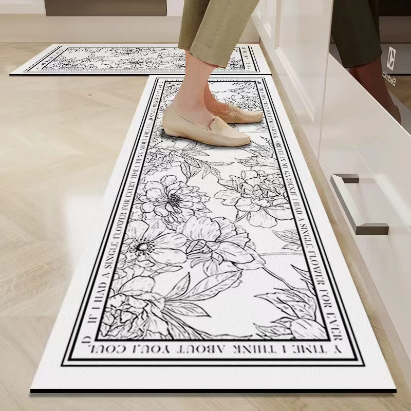 厨房地垫垫子防滑防油吸水硅藻泥脚垫可擦免洗防污地毯