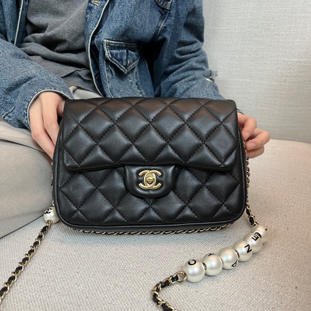 95新 Chanel/香奈儿 苏州包展/珍珠大mini包/成色直播间为准