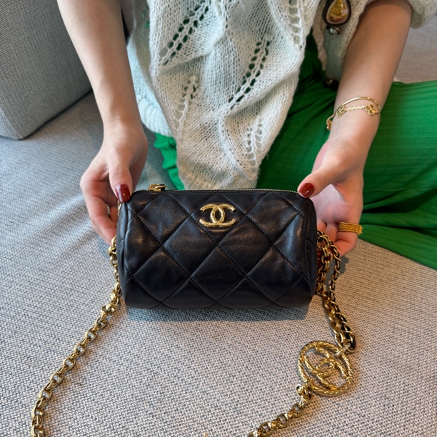 95新 Chanel/香奈儿 苏州包展/金币保龄球包/成色直播间为准