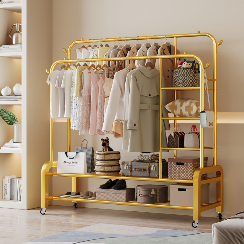 室内晾衣架挂衣服衣帽架家用卧室衣架子衣架挂衣服落地式卧室