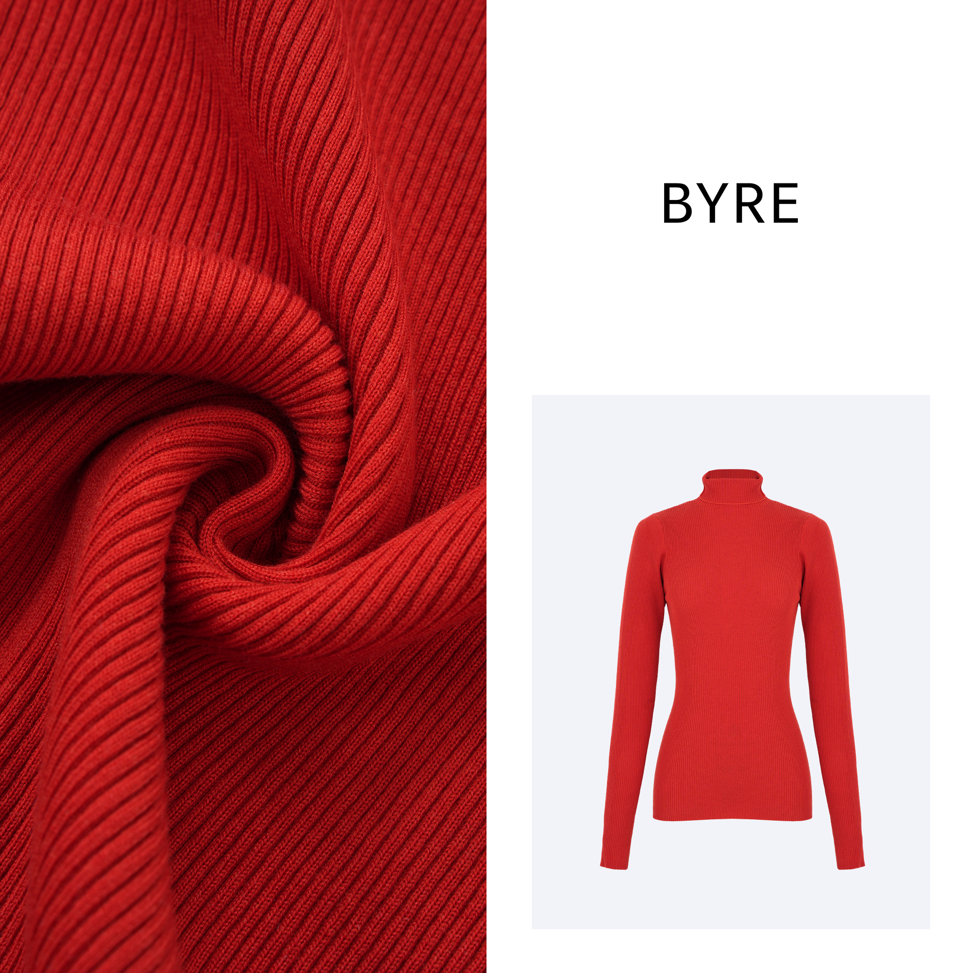 BY428 落日橙高领针织衫【干洗】