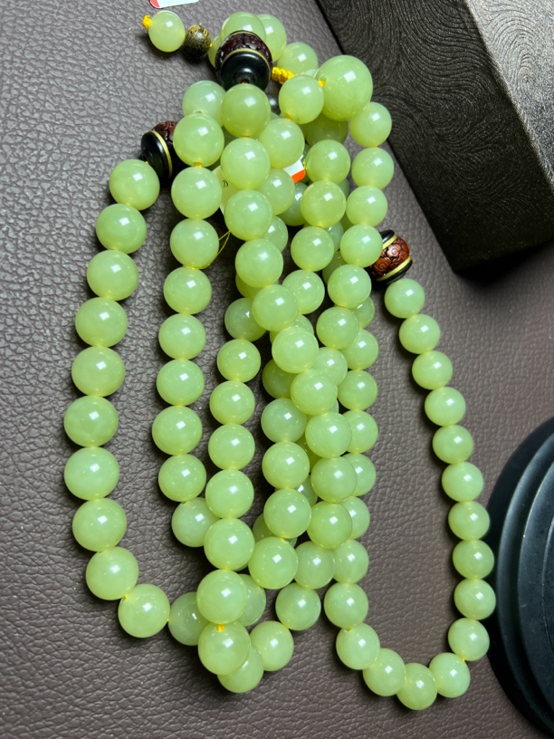 卡12mm析木段树林108粒项链