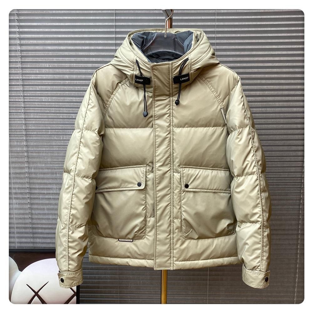 品牌断码冬季免洗滑料羽绒服男潮流三防加厚上衣时尚短款外套帅气